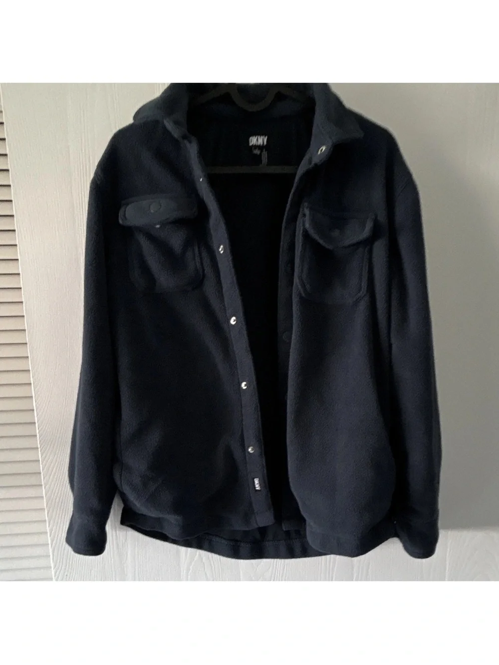 DKNY Kids Navy Fleece Jacket Shirt